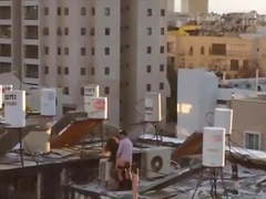 Israeli public roof fuck